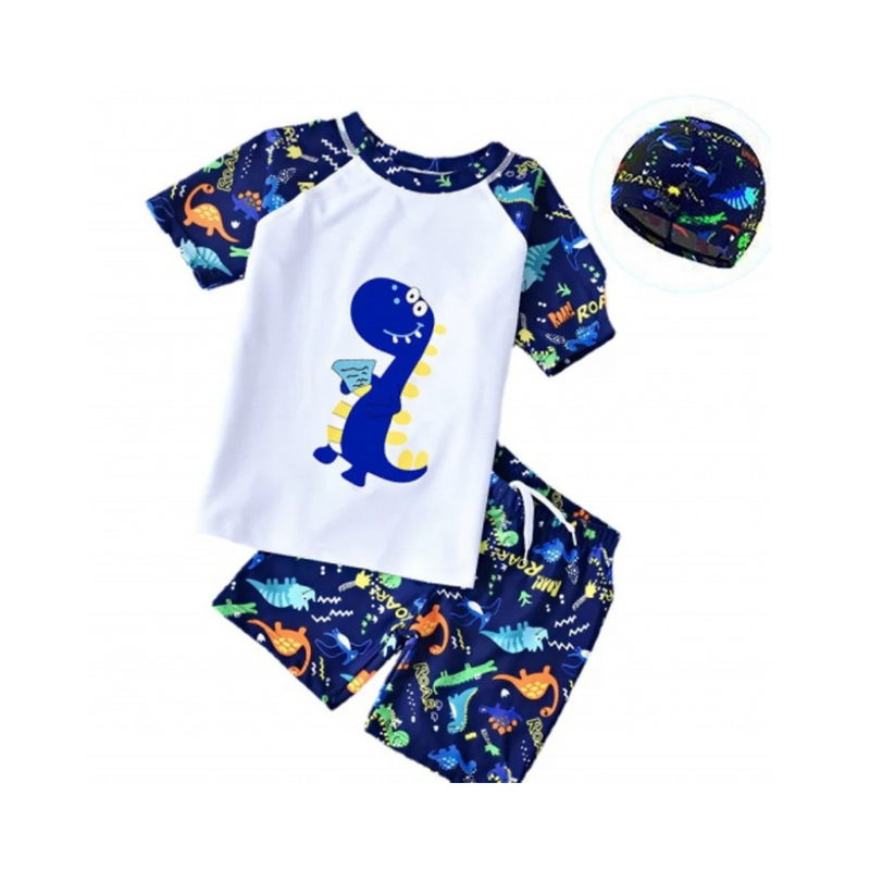 Conjunto Infantil Dinossauros 3 Peças para Meninos