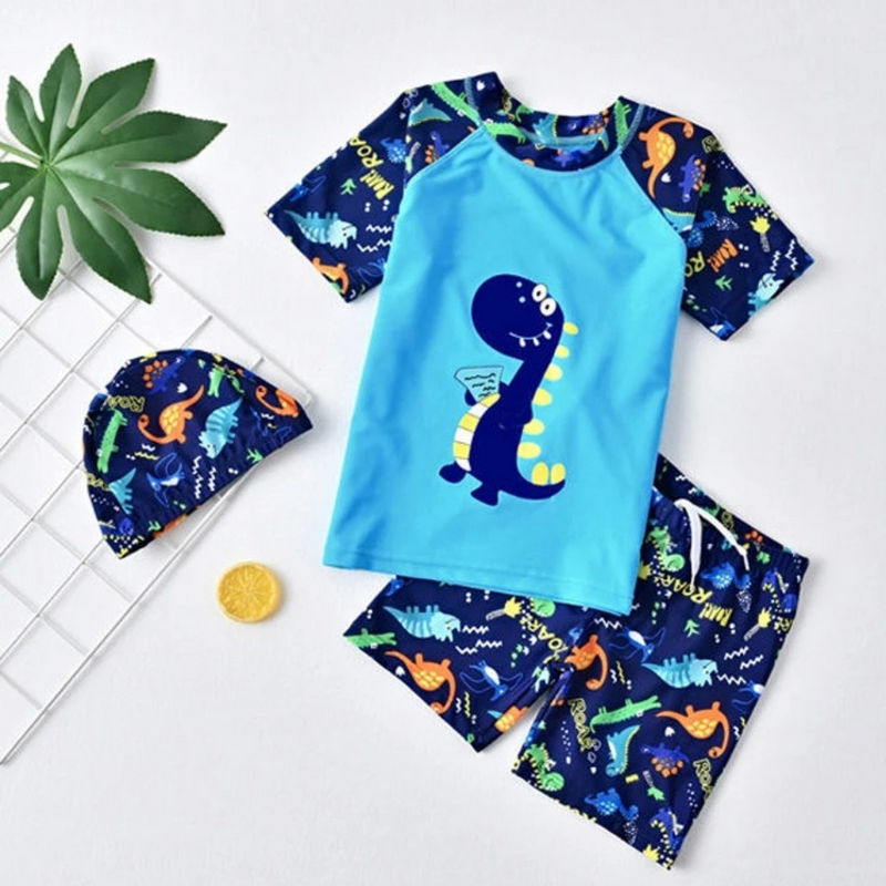 Conjunto Infantil Dinossauros 3 Peças para Meninos