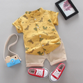 Conjunto Infantil Menino Camisa Dinossauro + Shorts Verão Algodão