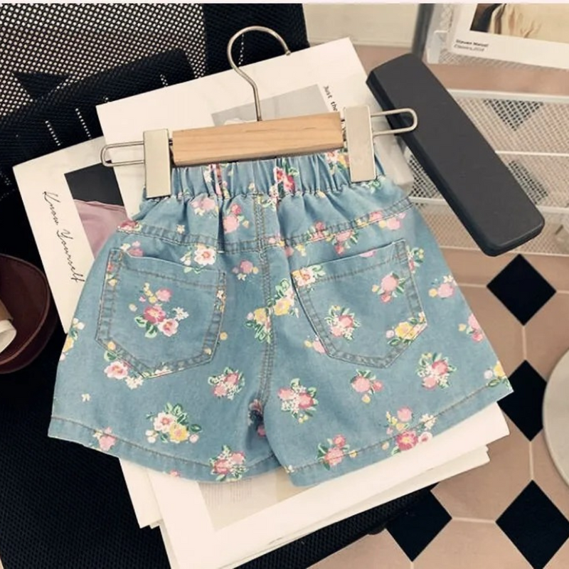 Conjunto Jeans Infantil com Estampa Floral