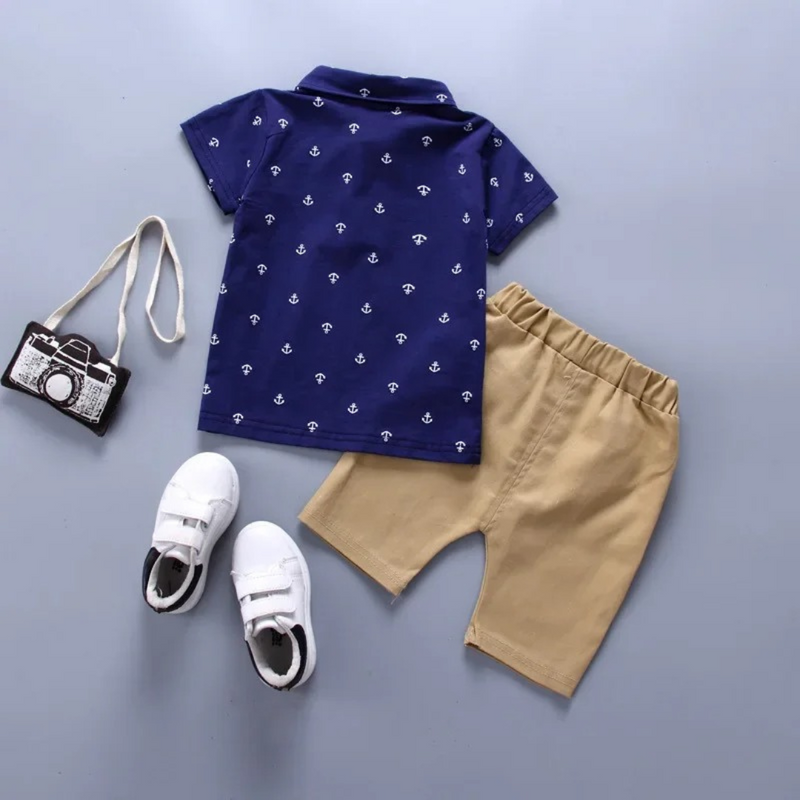 Conjunto Masculino Infantil Polo e Bermuda Social