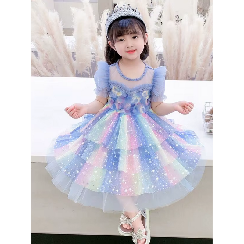 Vestido Princesa Infantil com Tule para Meninas